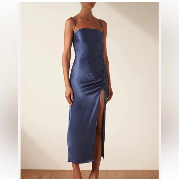 Shona Joy Thalia Bias Dress Aegean Blue - 8 - Picture 2 of 3